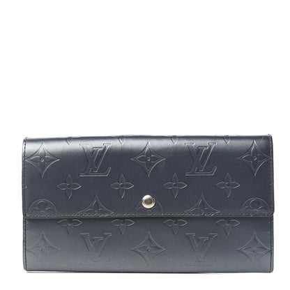 Louis Vuitton Mat Monogram Sarah Wallet Blue 1 of 6