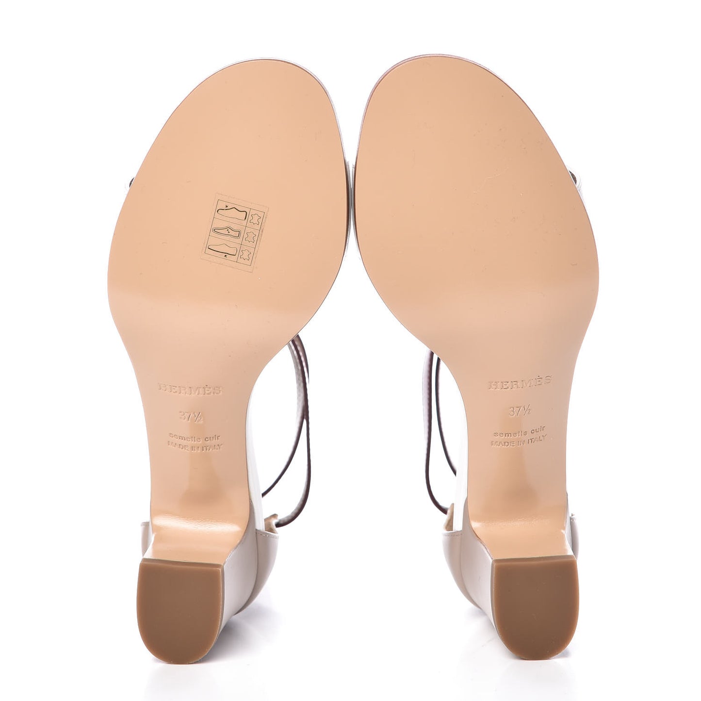 Calfskin Manege Sandals 37.5 Grey Multicolore