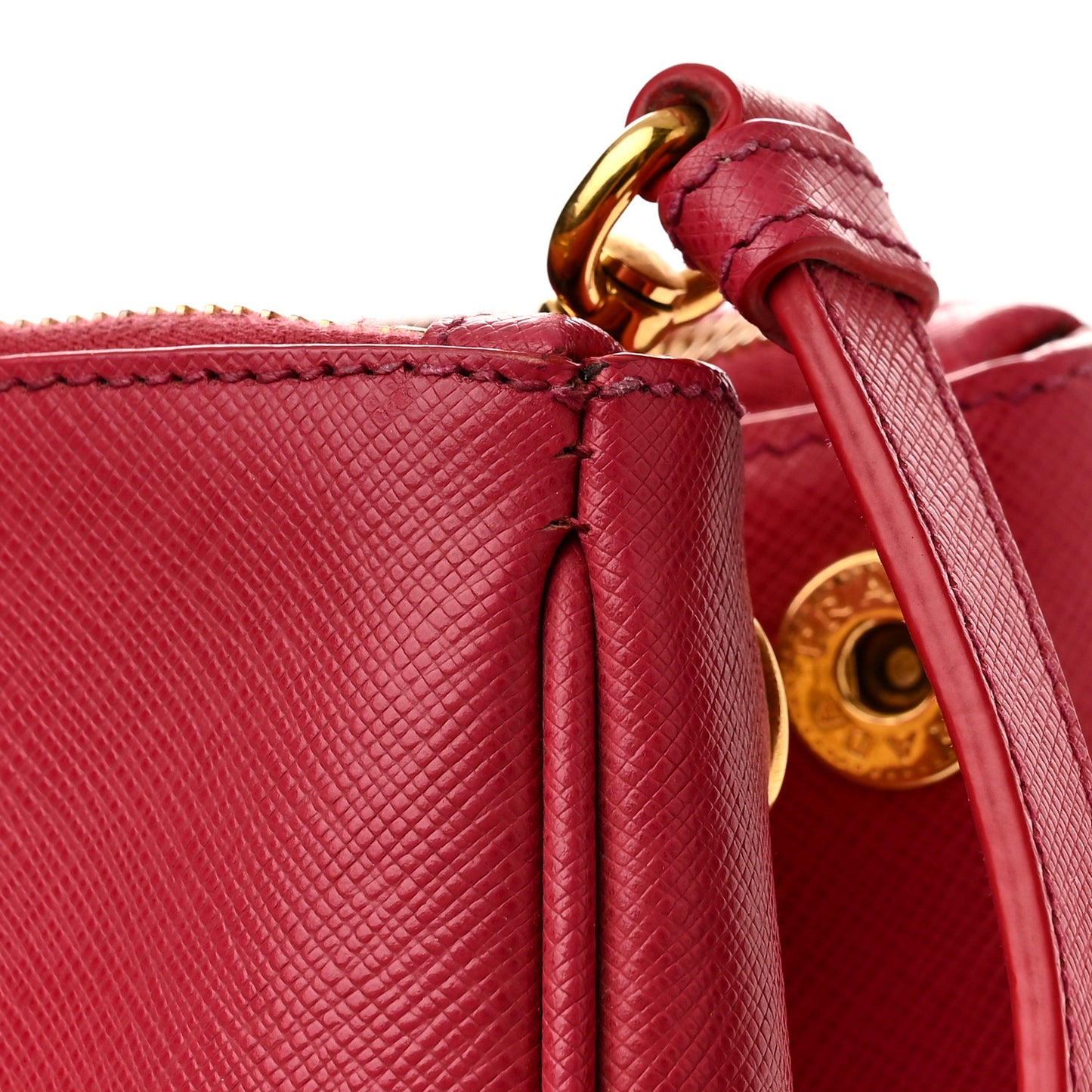 Saffiano Medium Galleria Double Zip Tote Peonia