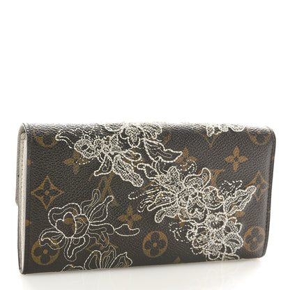 Louis Vuitton Monogram Dentelle Sarah Wallet Silver 3 of 7