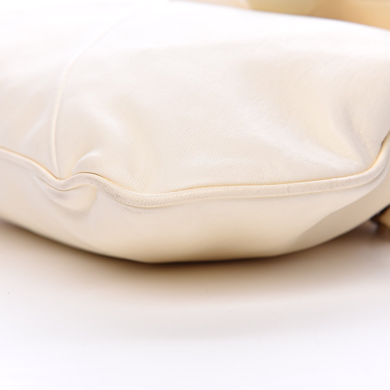 Chanel Lambskin Coco Ball Fold Over Bag White 9 of 10