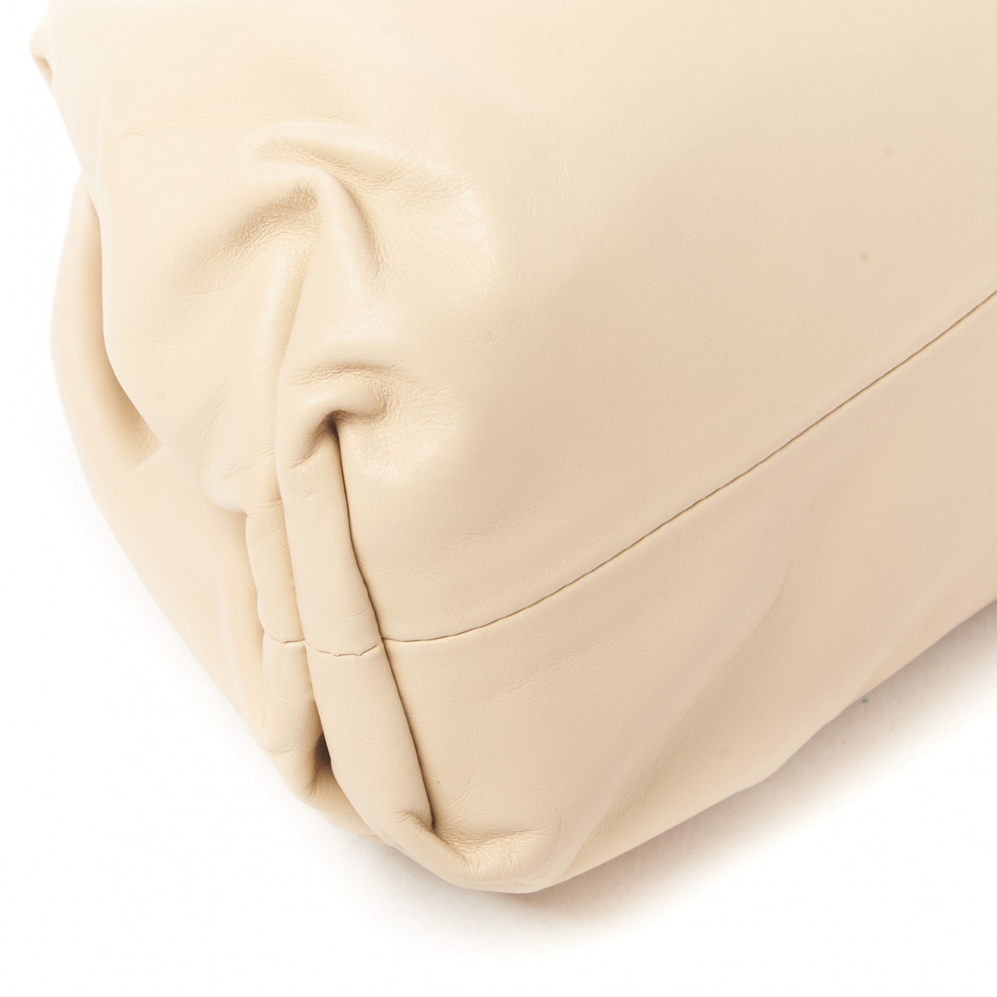 Smooth Butter Calf The Pouch Oversized Clutch Almond
