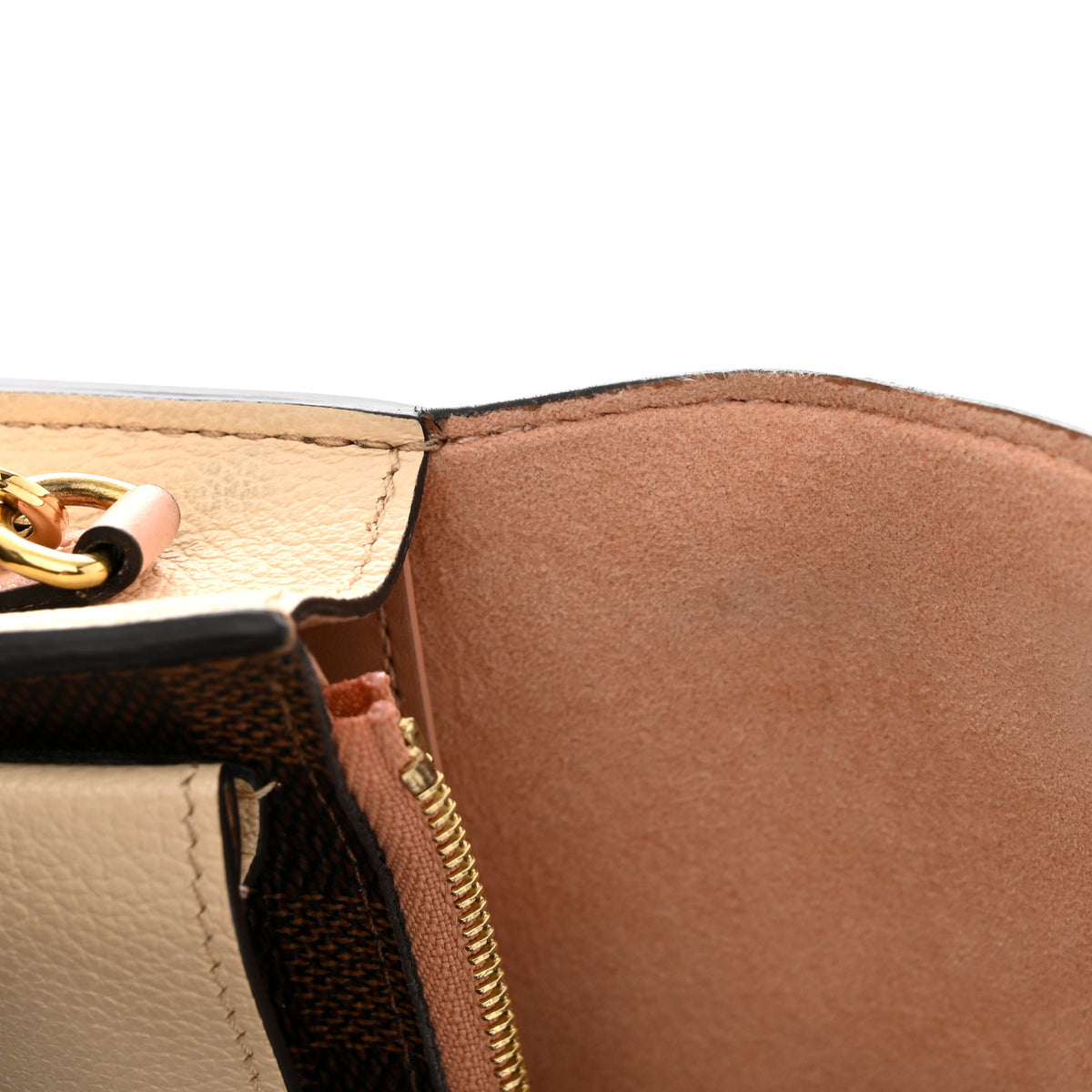 Damier Ebene Vavin Chain Wallet Creme
