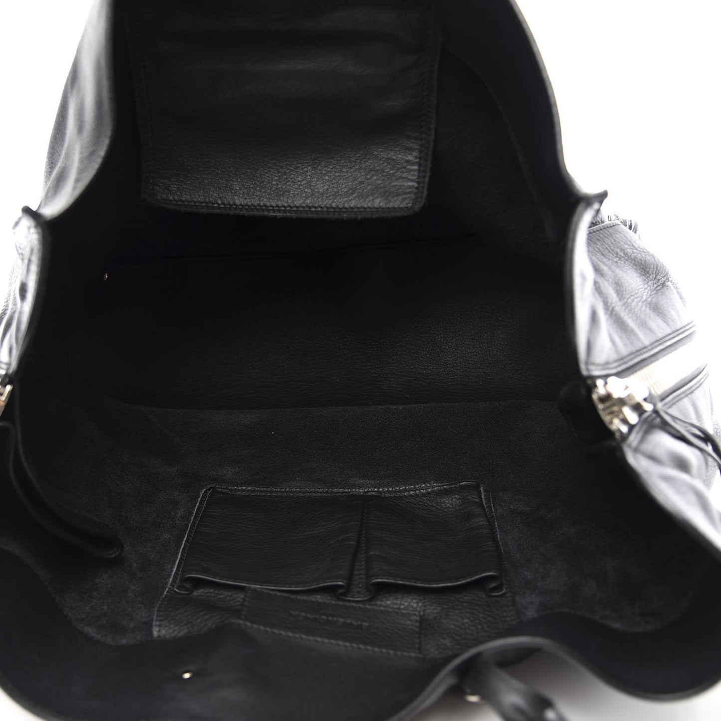 Supple Calfskin Papier A4 Zip Around Tote Black