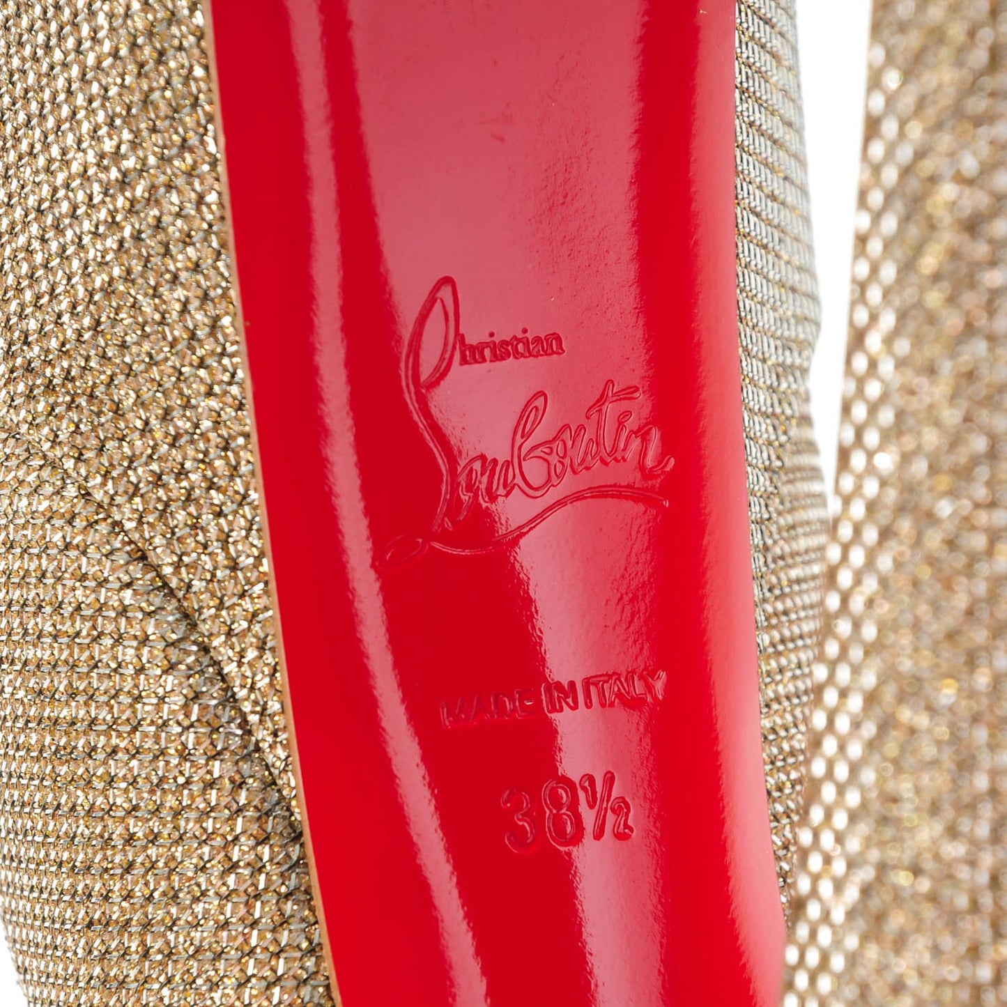 Glitter Fabric Altareva 160 Pumps 38.5 Gold