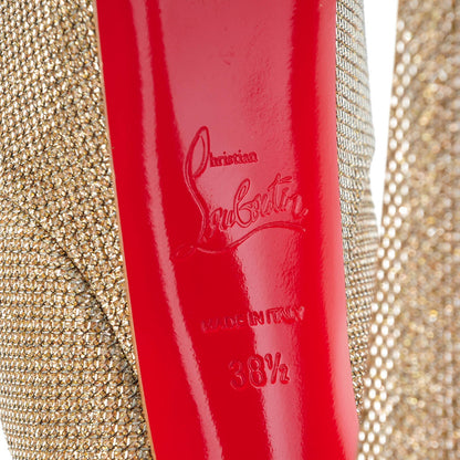 Christian Louboutin Glitter Fabric Altareva 160 Pumps 38.5 Gold 6 of 7