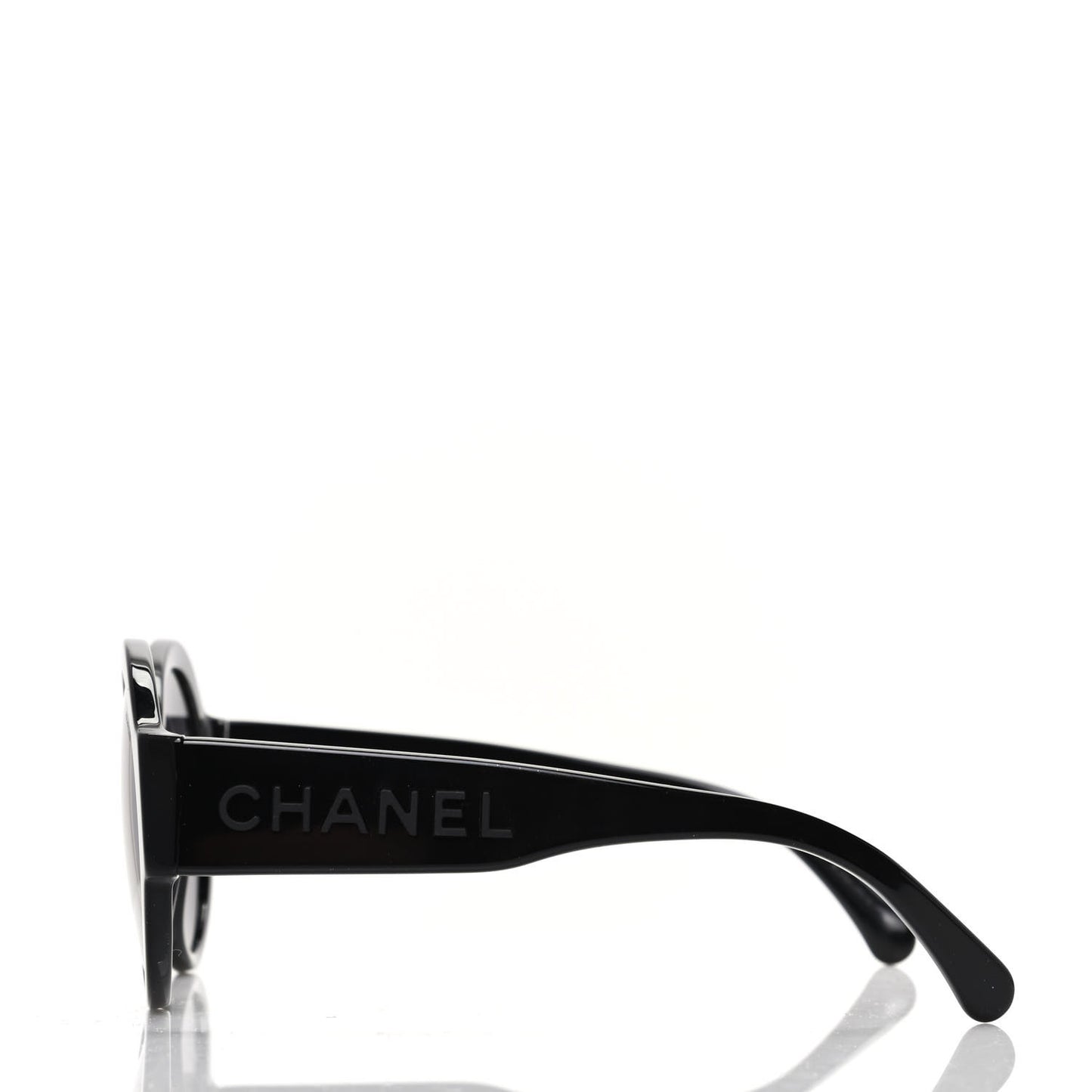Acetate Polarized Round Sunglasses 5410 Black
