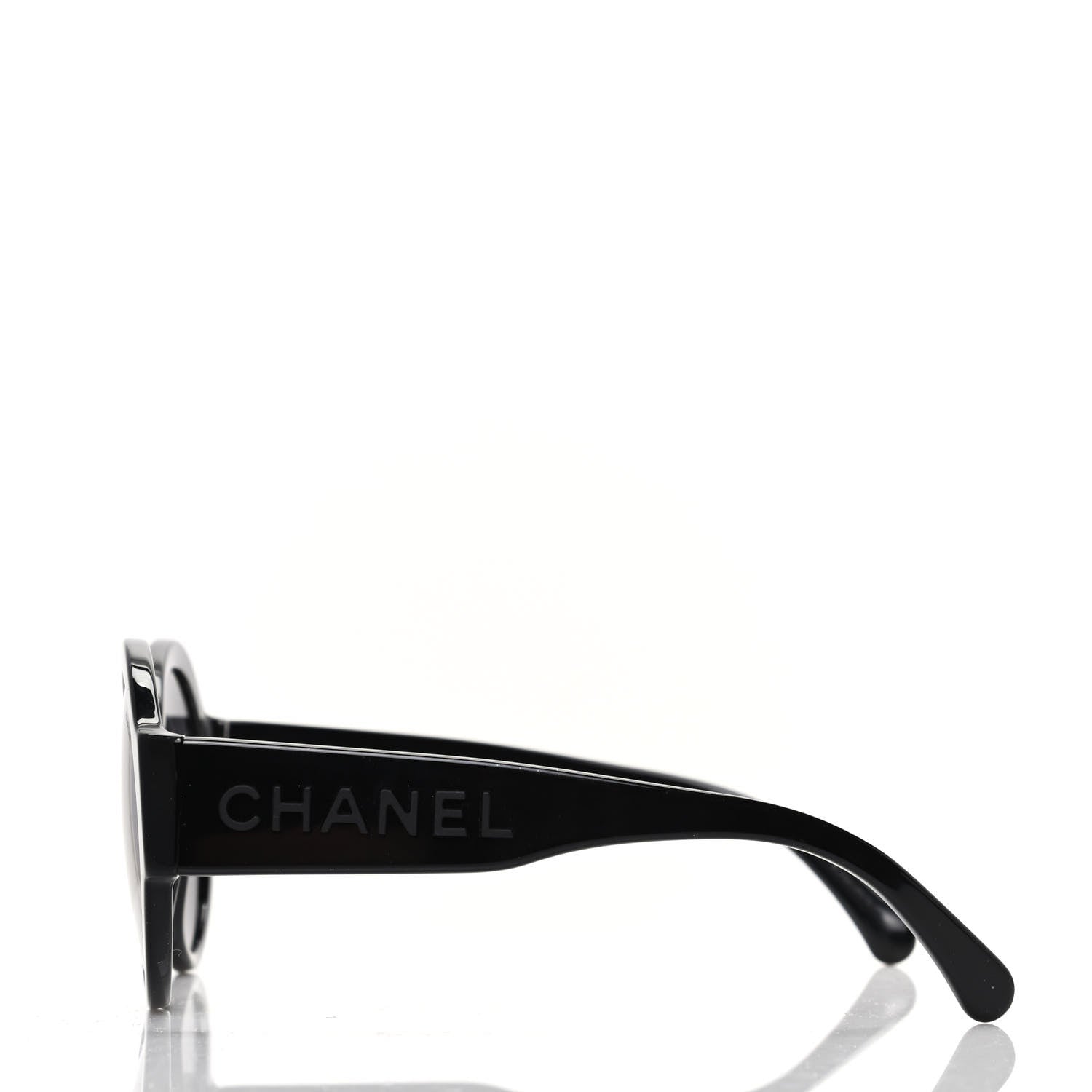 Chanel Acetate Polarized Round Sunglasses 5410 Black 3 of 8