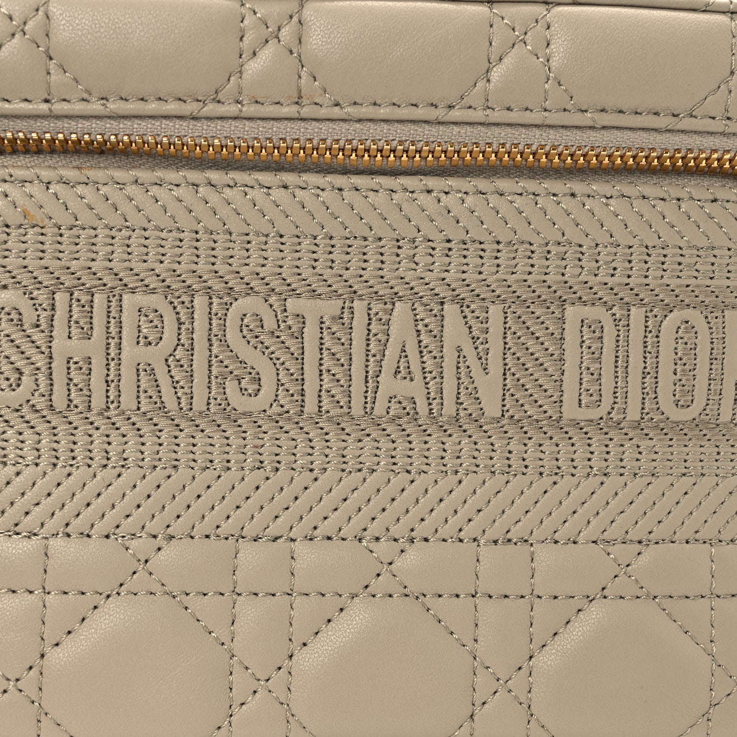 Christian Dior Lambskin Cannage Small Diortravel Vanity Case Light Beige 8 of 13