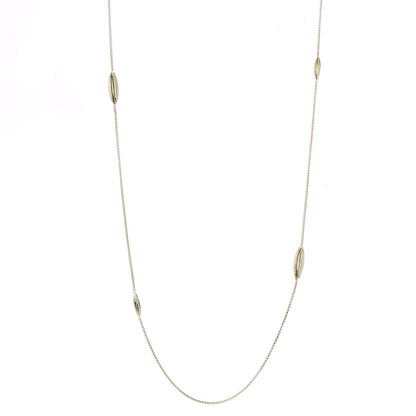 David Yurman 18K Yellow Gold Diamond Chain Station Necklace 2 of 5
