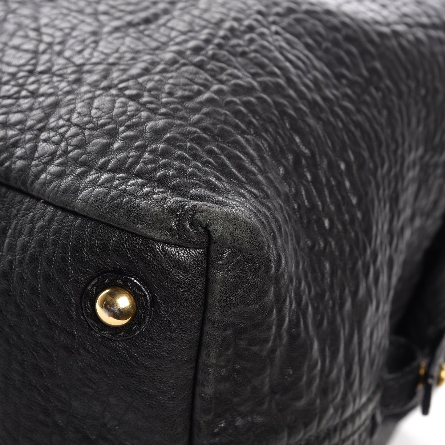 Pebbled Lambskin Medium Easy Sac Black