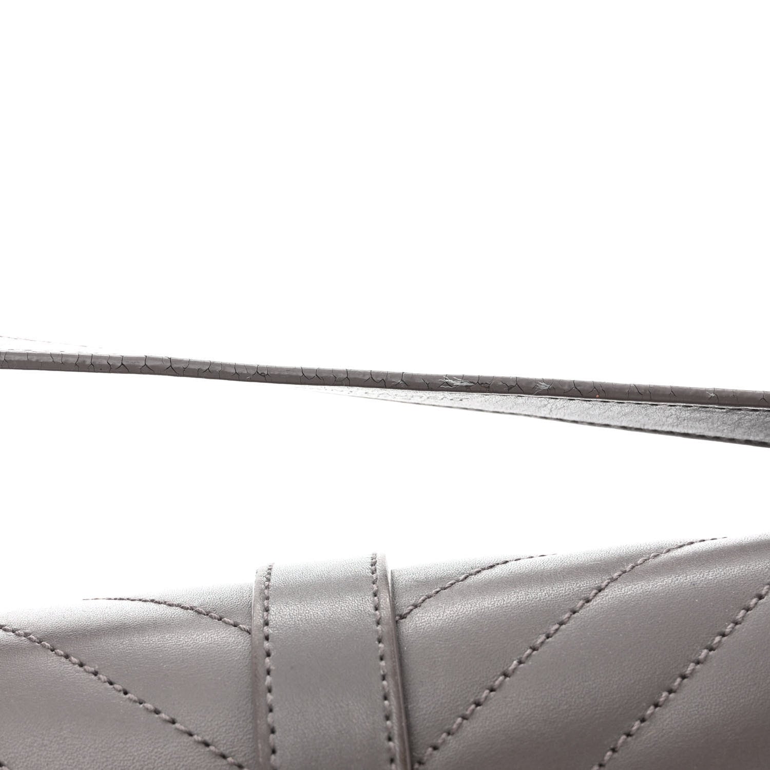 Saint Laurent Smooth Calfskin Matelasse Large Monogram Satchel Fog 14 of 20