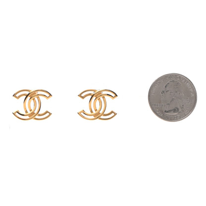 Chanel Metal Obazine CC Earrings Gold 2 of 4