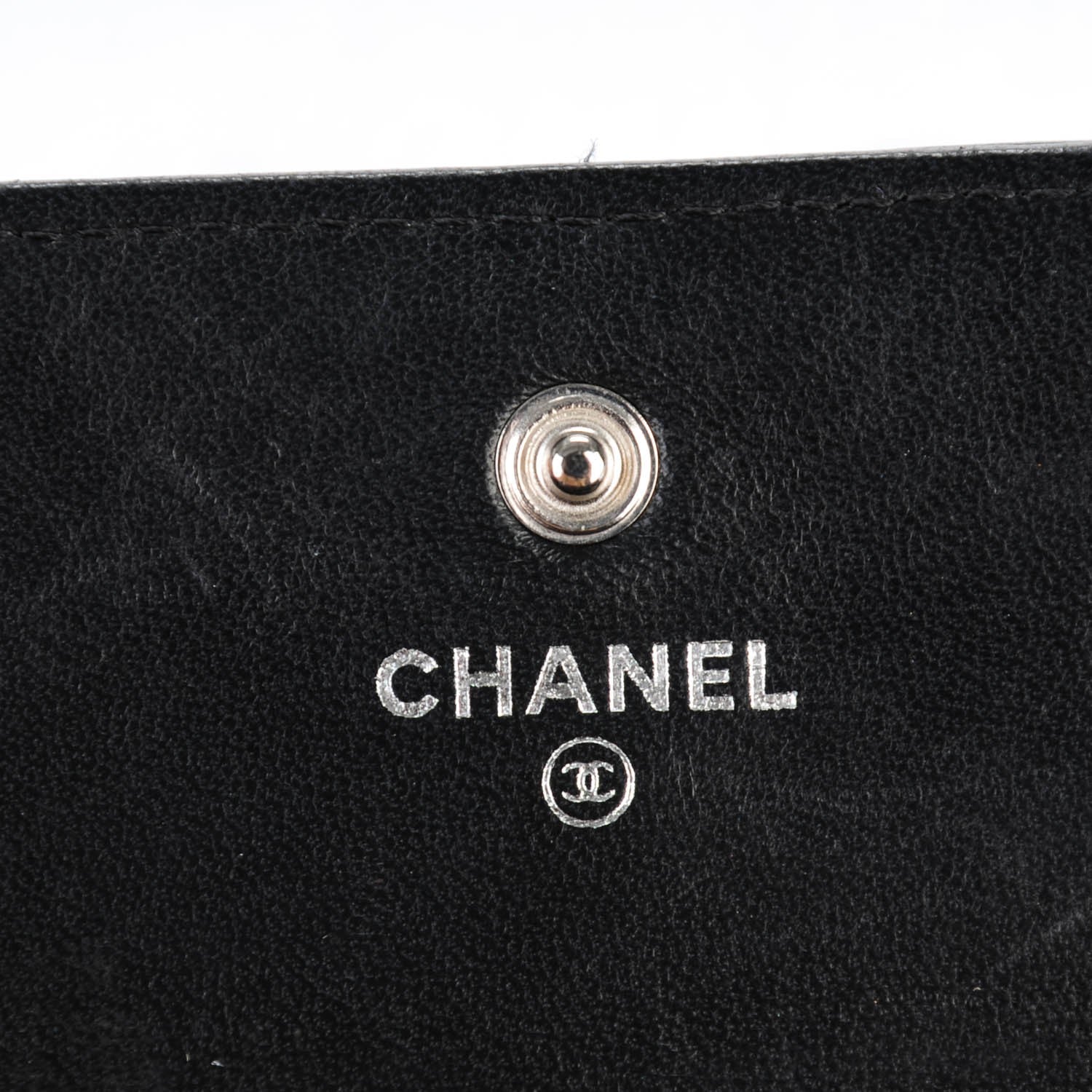 Chanel Lambskin Quilted Large Gusset Flap Wallet Black 5 of 8