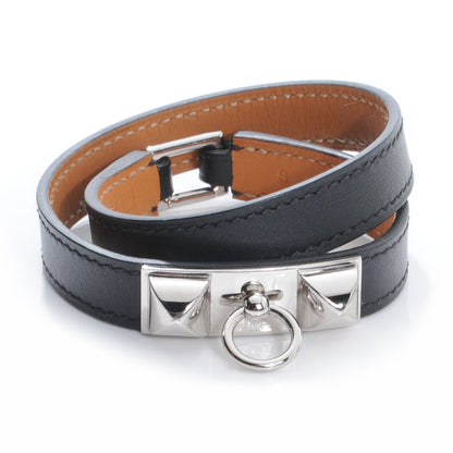 Hermes Chamonix Rivale Double Tour Bracelet Small Black 1 of 8