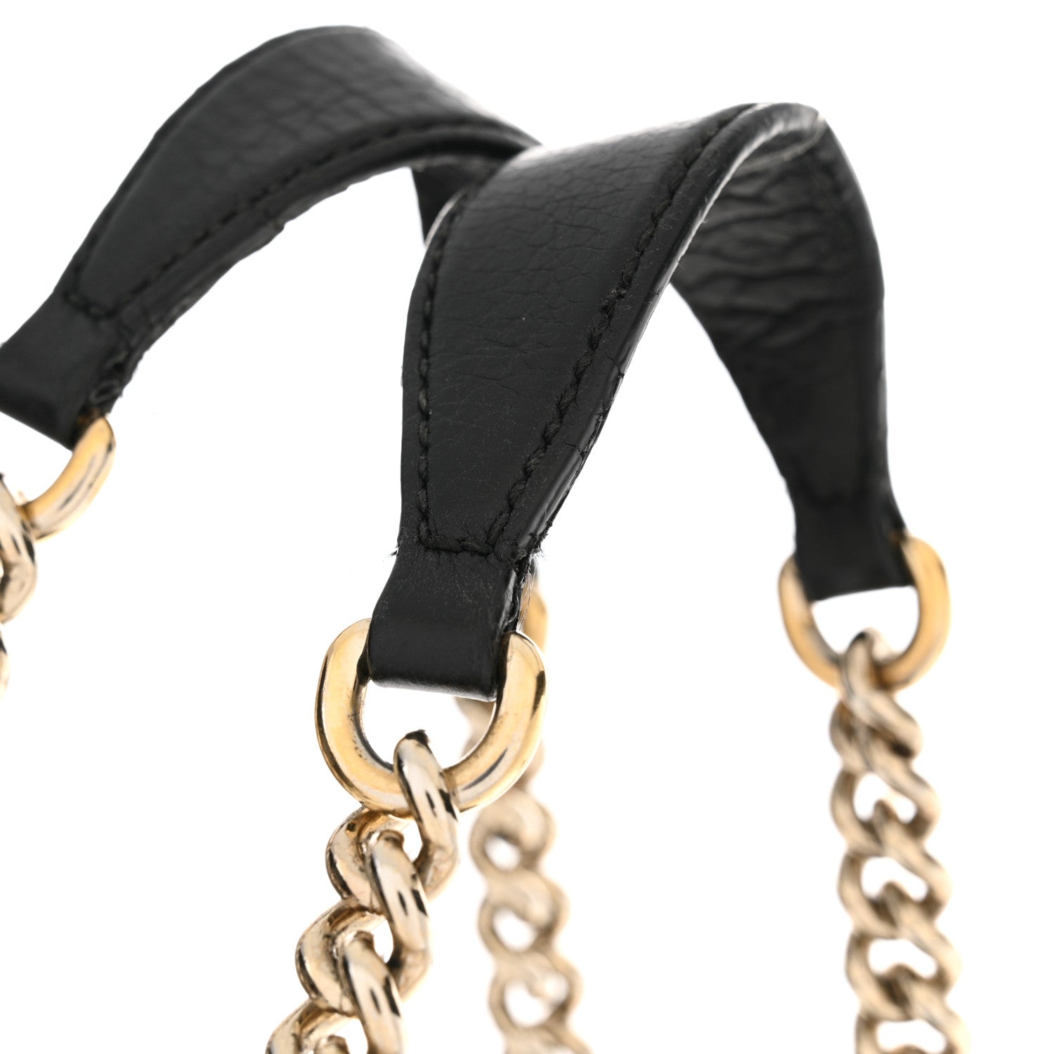 Gucci Pebbled Calfskin Medium Soho Chain Shoulder Bag Black 19 of 22