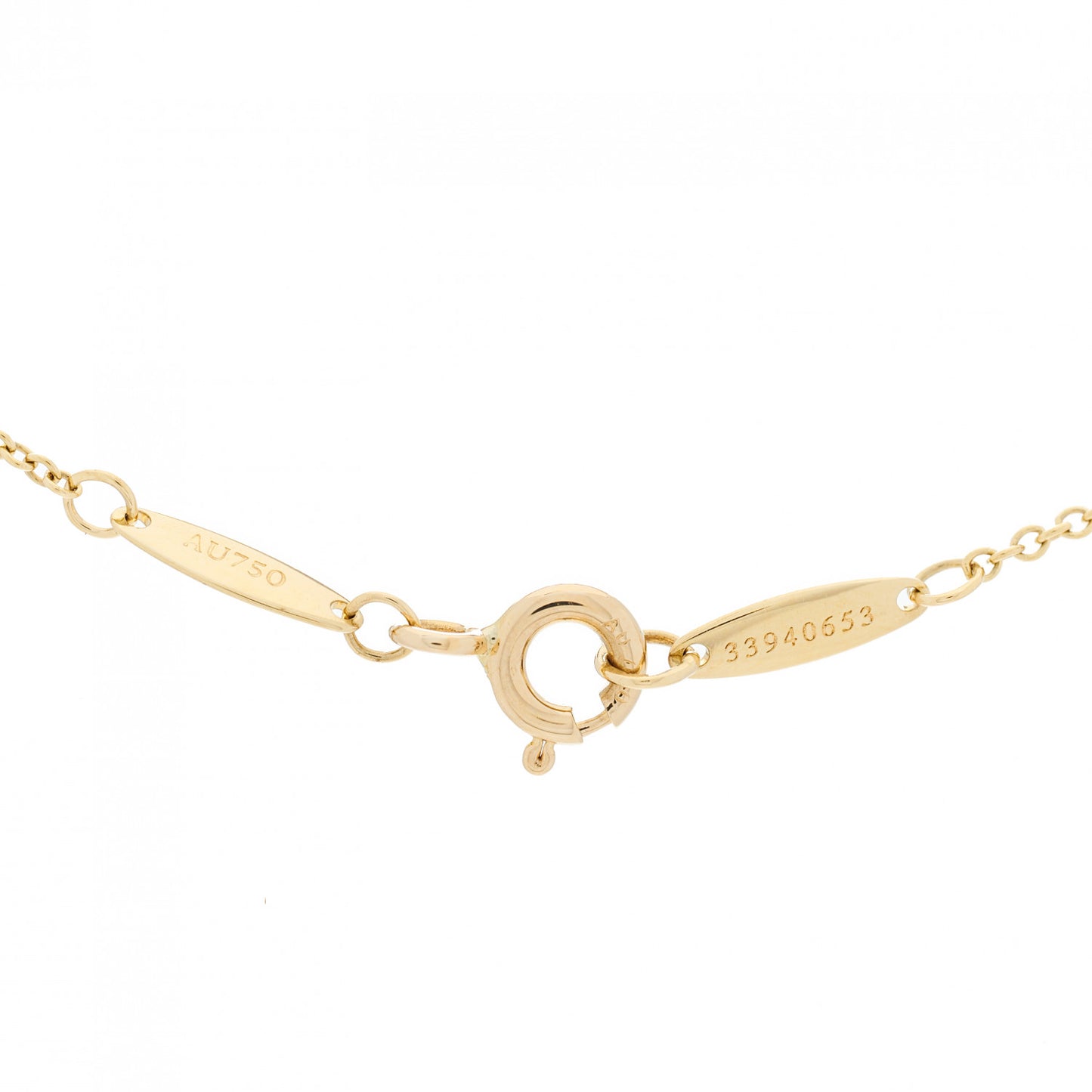 18K Yellow Gold Diamond .17ct Elsa Peretti Diamonds by the Yard Pendant Necklace