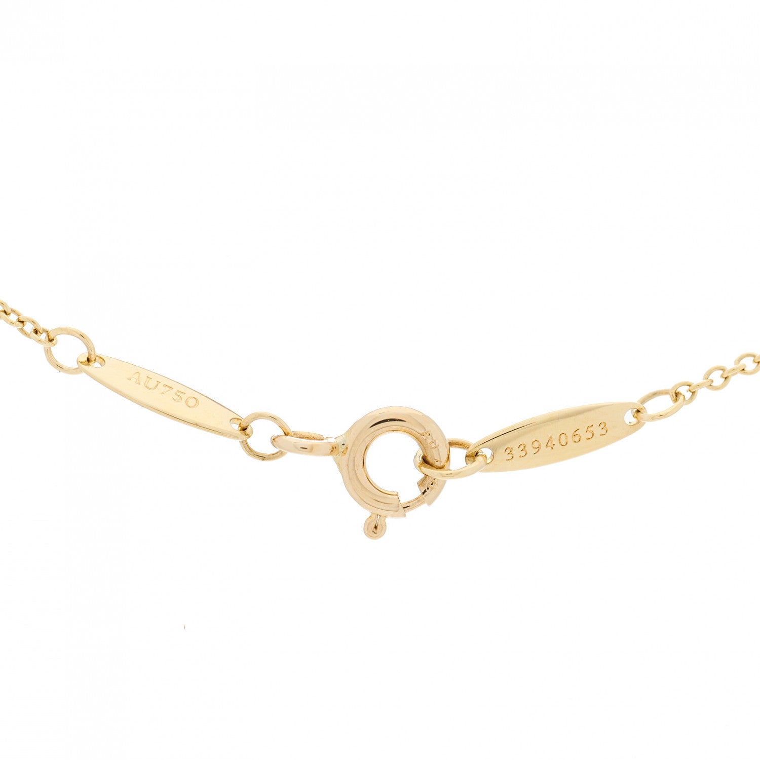 Tiffany 18K Yellow Gold Diamond .17ct Elsa Peretti Diamonds by the Yard Pendant Necklace 6 of 6