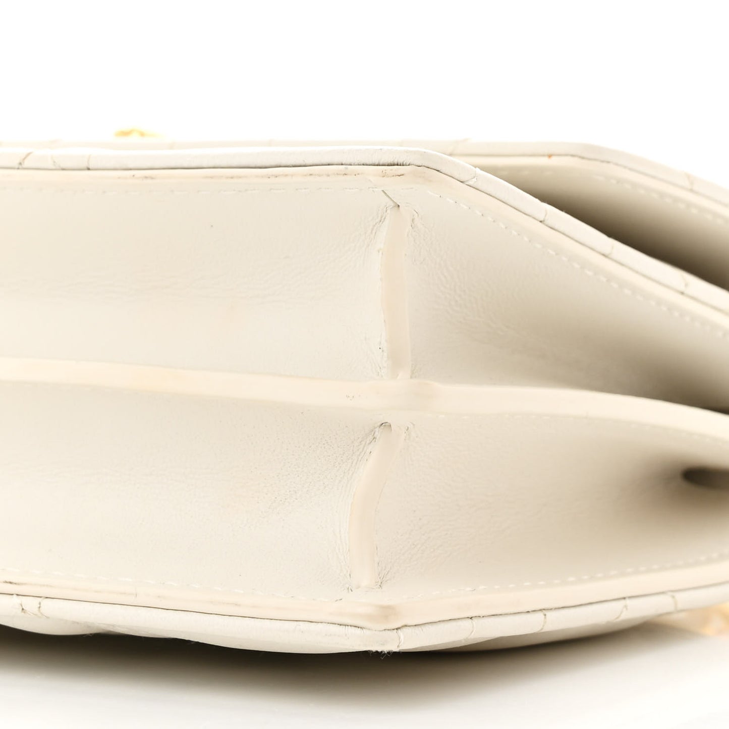 Lambskin Macrocannage Mini Miss Caro Bag Latte