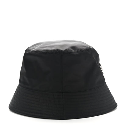 Prada Re-Nylon Metal Triangle Logo Womens Bucket Hat L Black 6 of 8