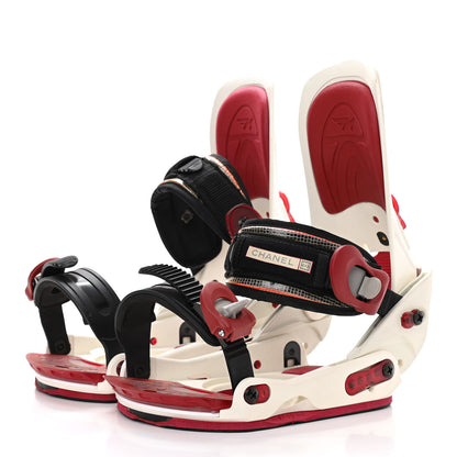 Chanel Luxury in the Alps Snowboard and Bindings Set 157 White Red 11 of 25