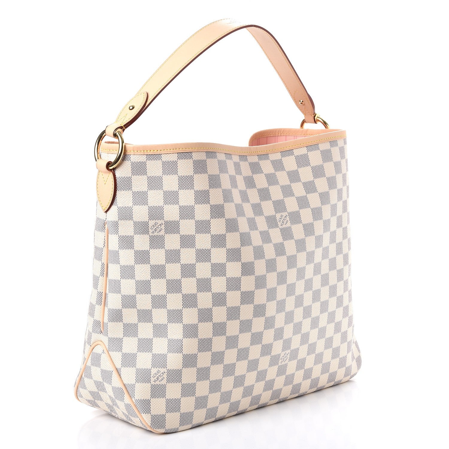 Louis Vuitton Damier Azur Delightful MM Rose Ballerine 3 of 8