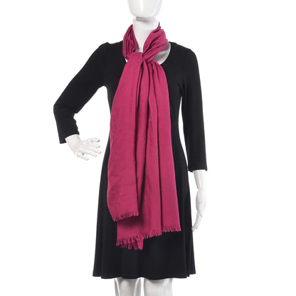 Gucci Wool Silk GG Monogram GGNat Scarf Fuchsia 2 of 4