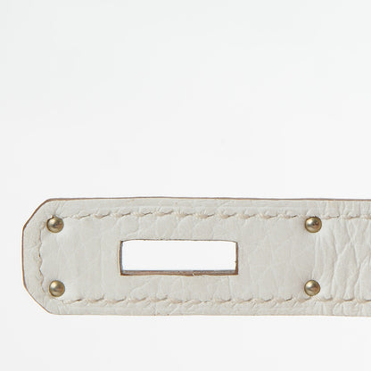 Hermes Togo Horseshoe Birkin 35 Sanguine White 32 of 42