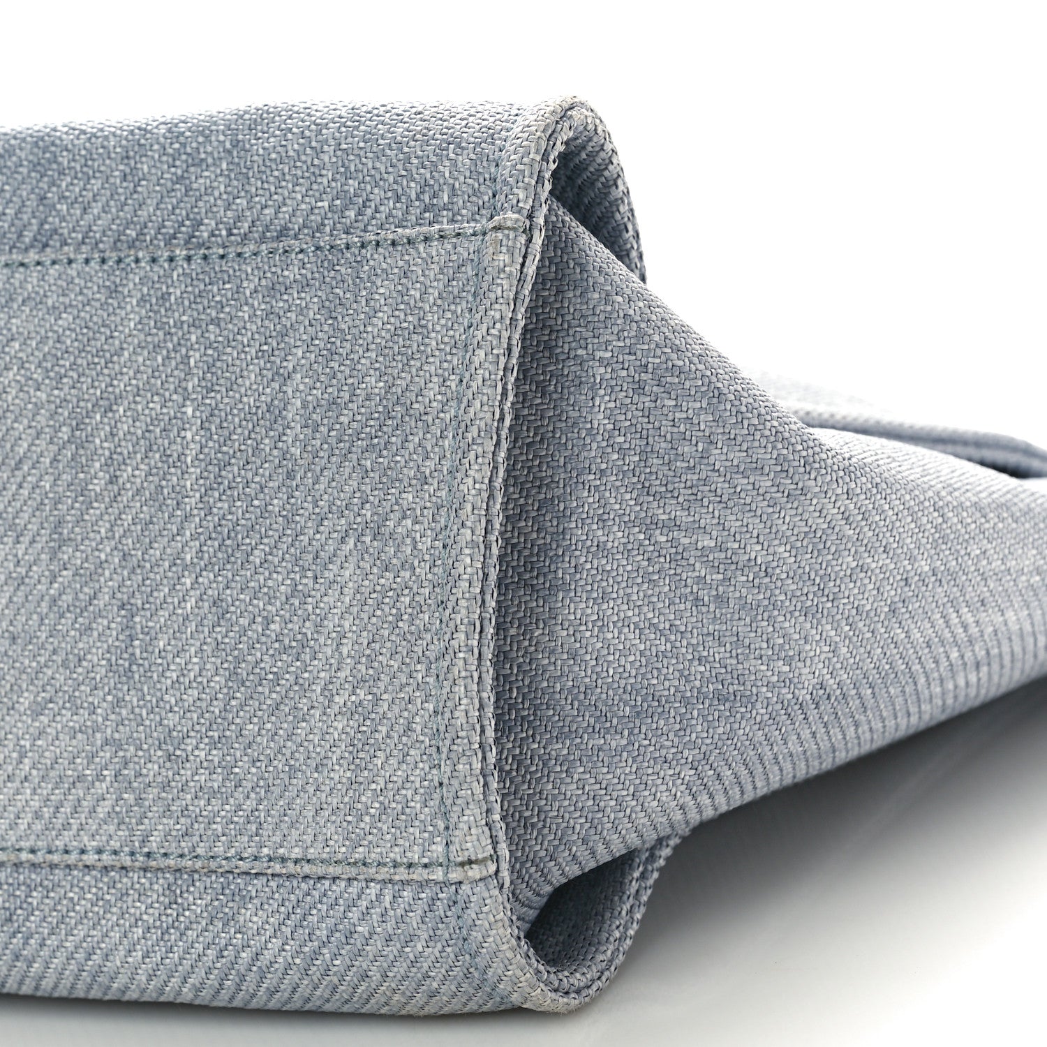 Chanel Woven Straw Raffia Medium Deauville Tote Light Blue 10 of 10