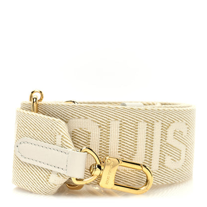 Louis Vuitton Jacquard Adjustable Shoulder Strap New Cream 1 of 4