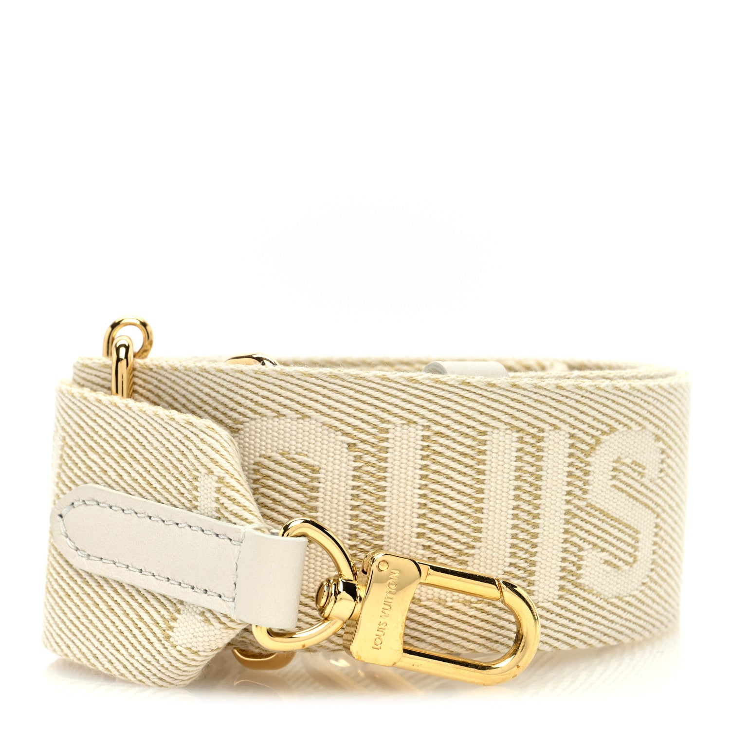 Louis Vuitton Jacquard Adjustable Shoulder Strap New Cream 1 of 4