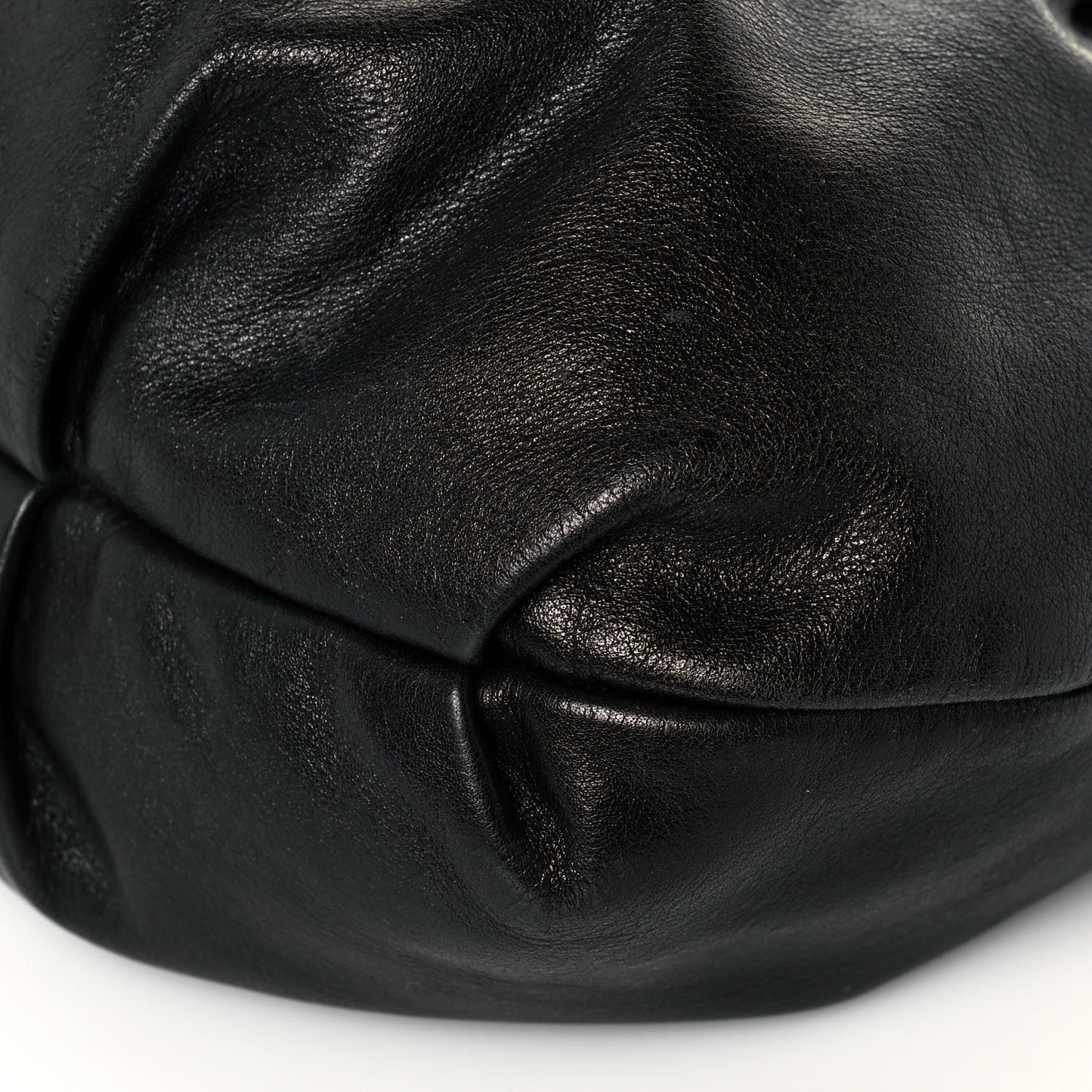Soft Calfskin Pleated Hobo Black
