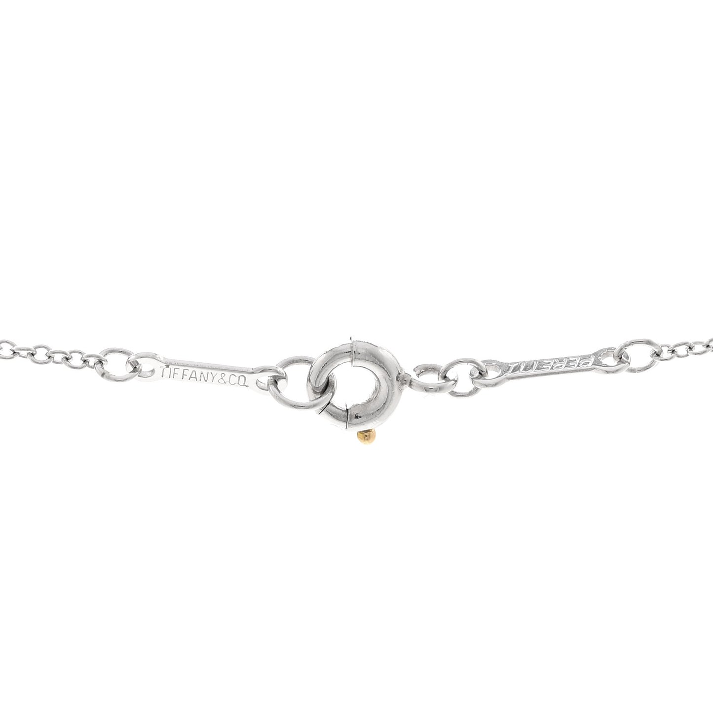 Platinum Diamond 17mm Elsa Peretti Cross Pendant Necklace
