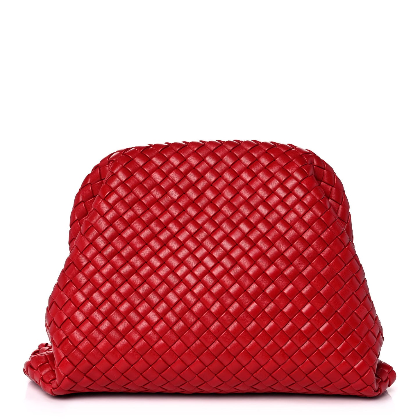 Nappa Intrecciato Padded Clutch Red