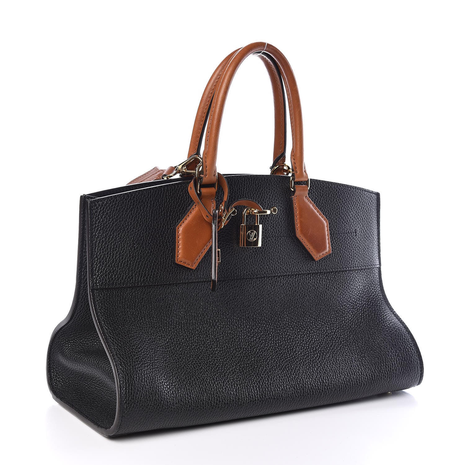 Louis Vuitton Calfskin City Steamer EW Black Gold 10 of 10