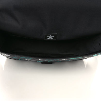 Louis Vuitton Monogram Eclipse LV Graffiti Archy Messenger MM Green Lights 5 of 9