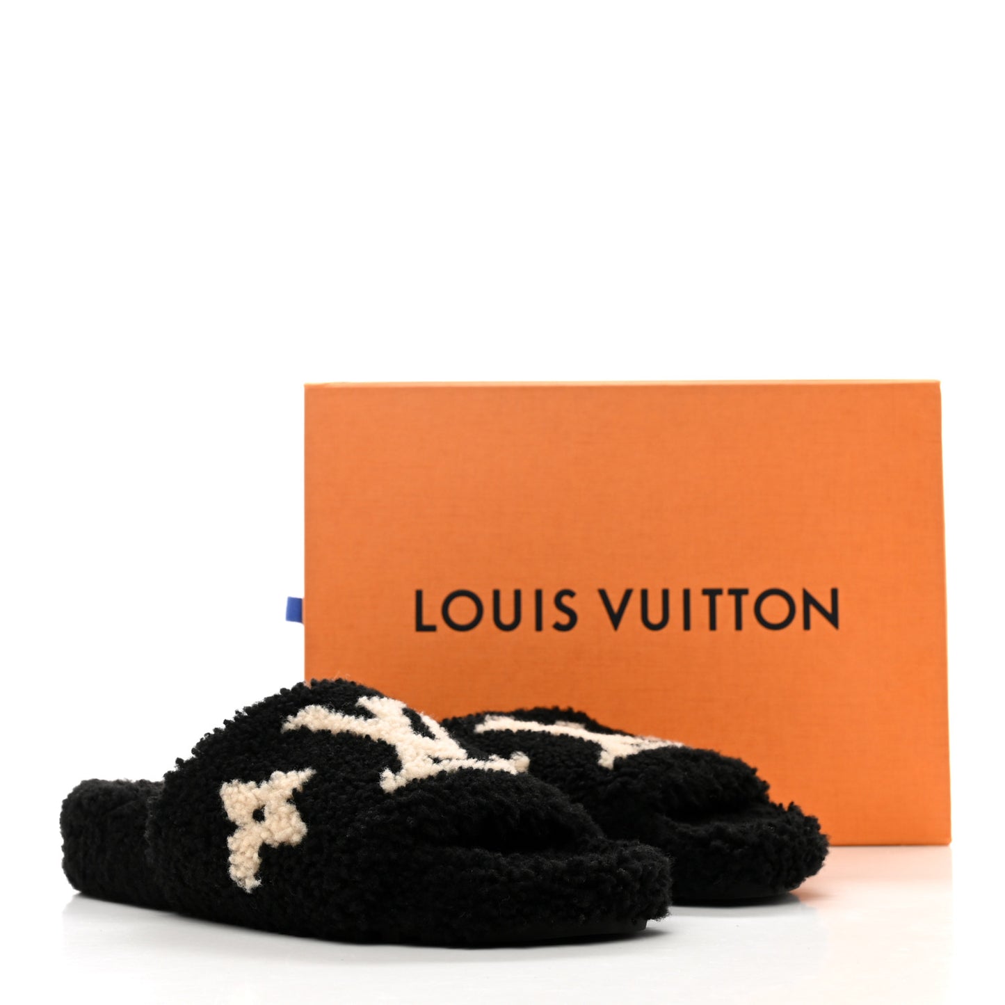Shearling Bom Dia Flat Mules 38.5 Black