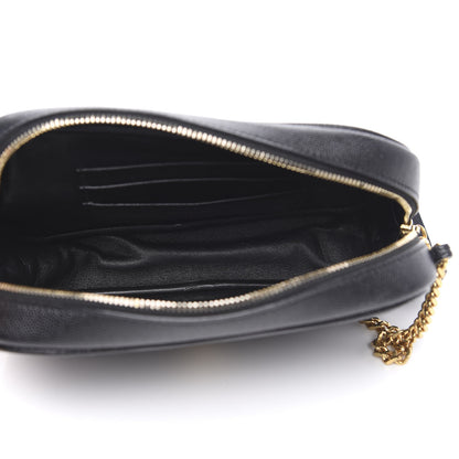 Saint Laurent Grain De Poudre Matelasse Monogram Mini Lou Camera Bag Black 5 of 10