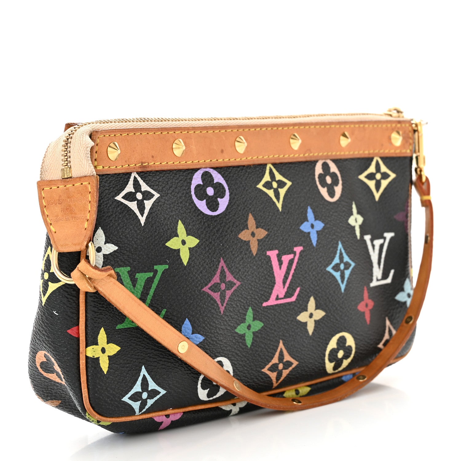 Louis Vuitton LOUIS VUITTON Monogram Multicolor Pochette Accessories Black 2 of 10
