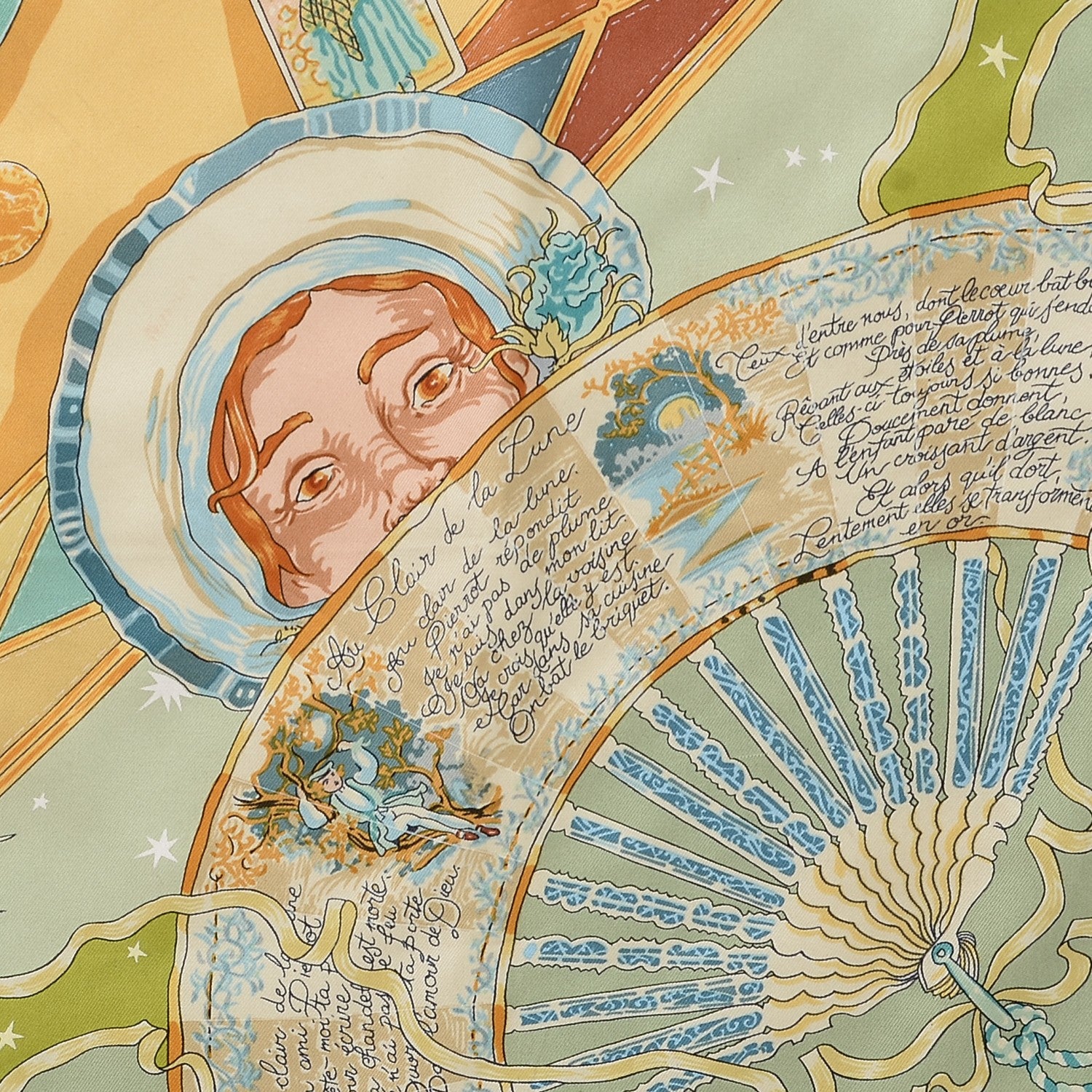 Hermes Silk Mon Ami Pierrot Scarf 90 6 of 11