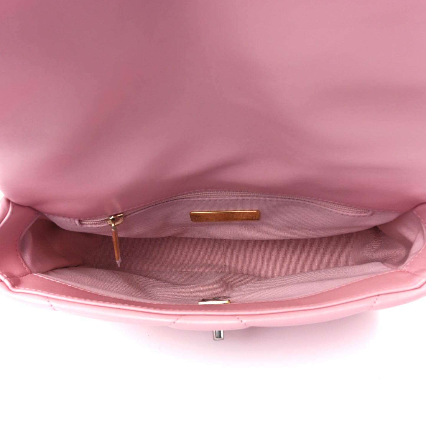 Lambskin Quilted Medium Chanel 19 Flap Pink