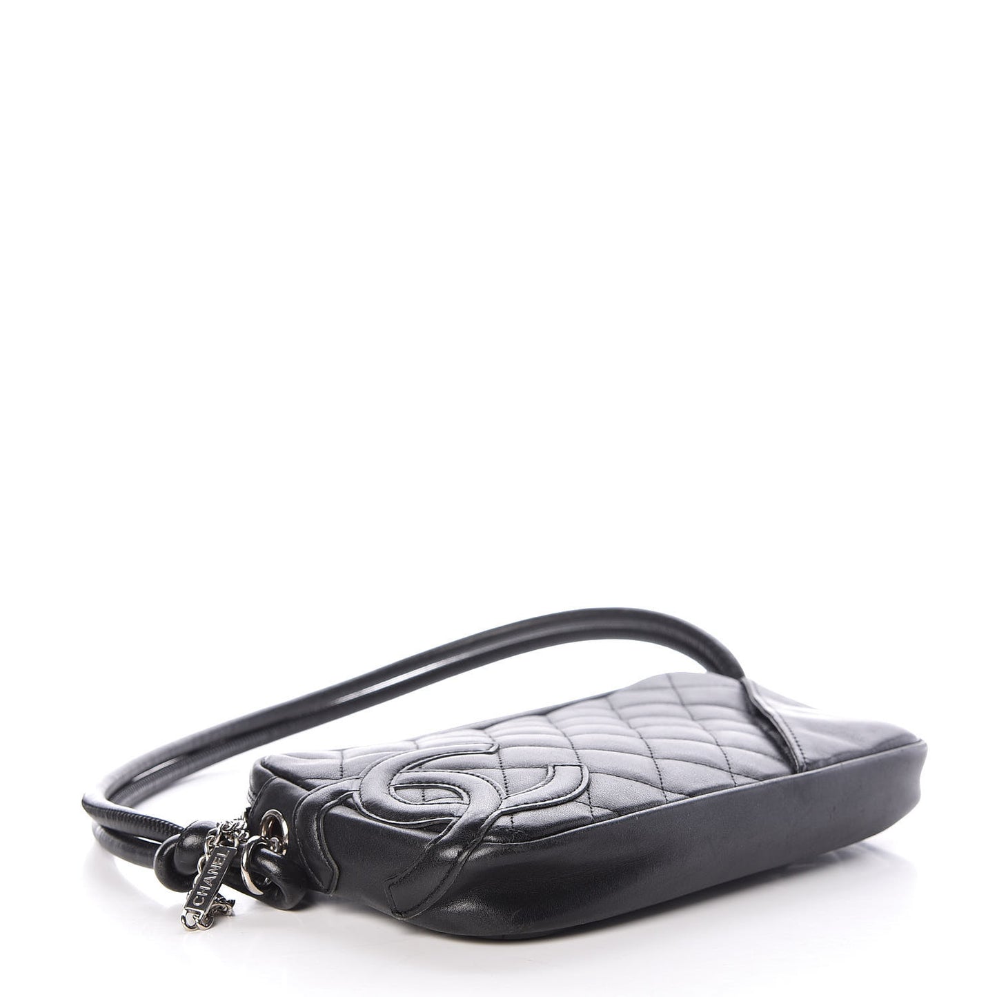 Calfskin Quilted Cambon Pochette Black