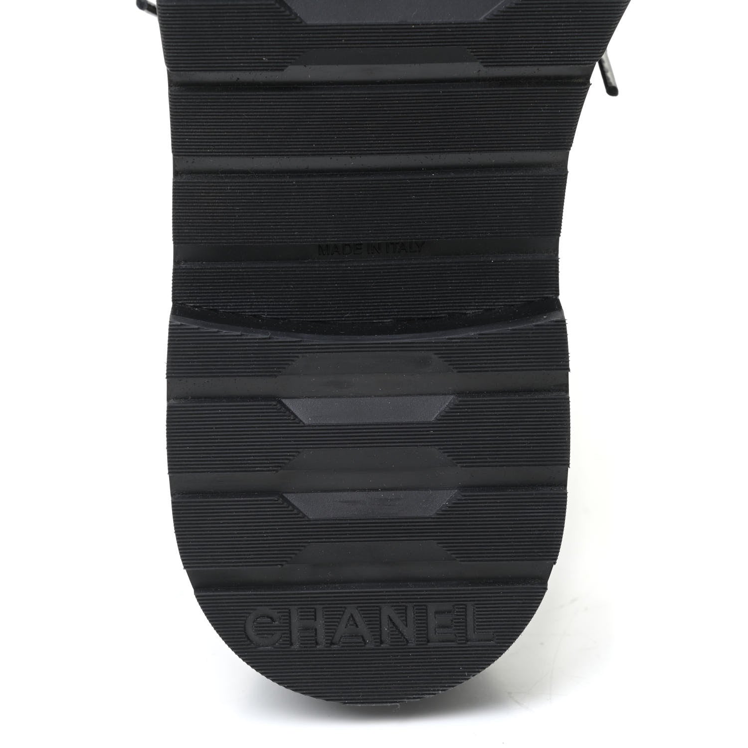 Chanel Shiny Lambskin Quilted Lace Up Combat Boots 38 Black 8 of 10
