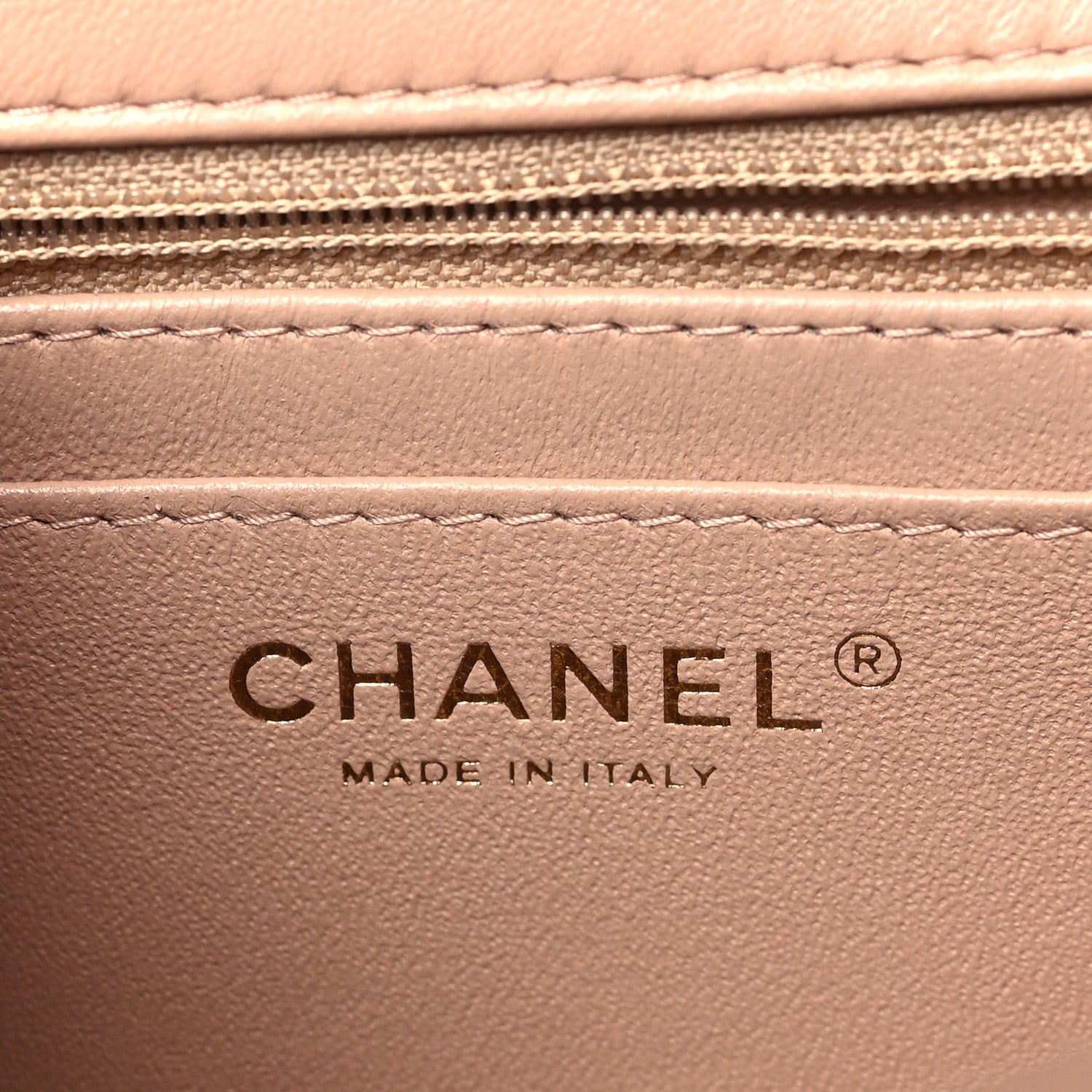 Chanel Lambskin Quilted Mini Rectangular Flap Beige 6 of 9