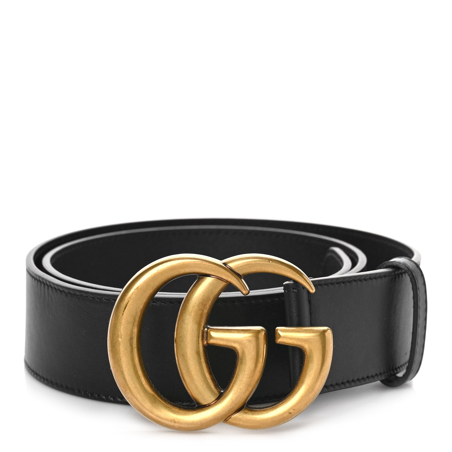 Gucci Calfskin Double G 40mm Belt 80 32 Black 1 of 5