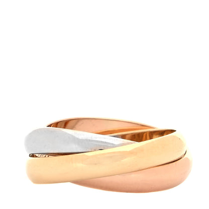 Cartier 18K Pink Yellow White Gold Classic Les Must De Cartier Trinity Ring 53 6.25 3 of 6
