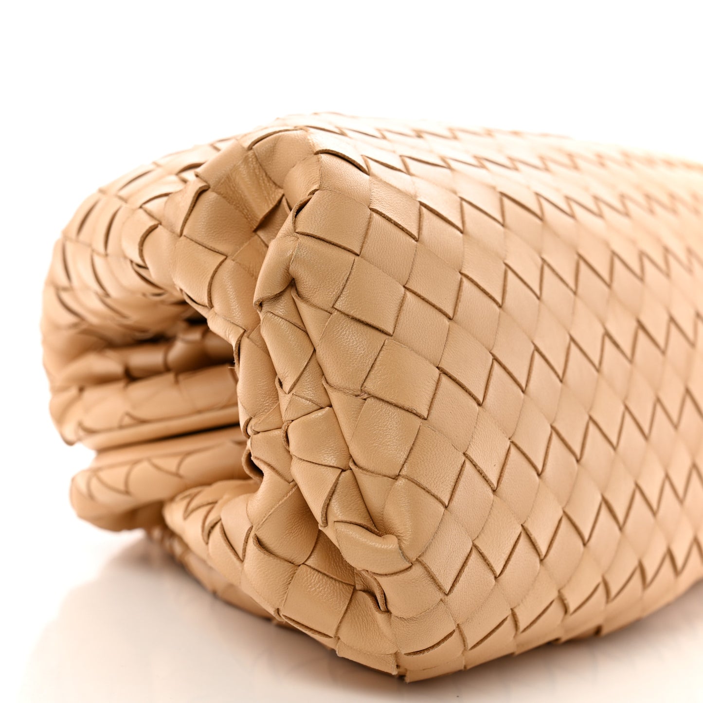 Nappa Maxi Intrecciato The Pouch Oversized Clutch Almond