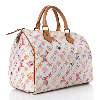 Louis Vuitton Watercolor Aquarelle Speedy 30 White 2 of 5