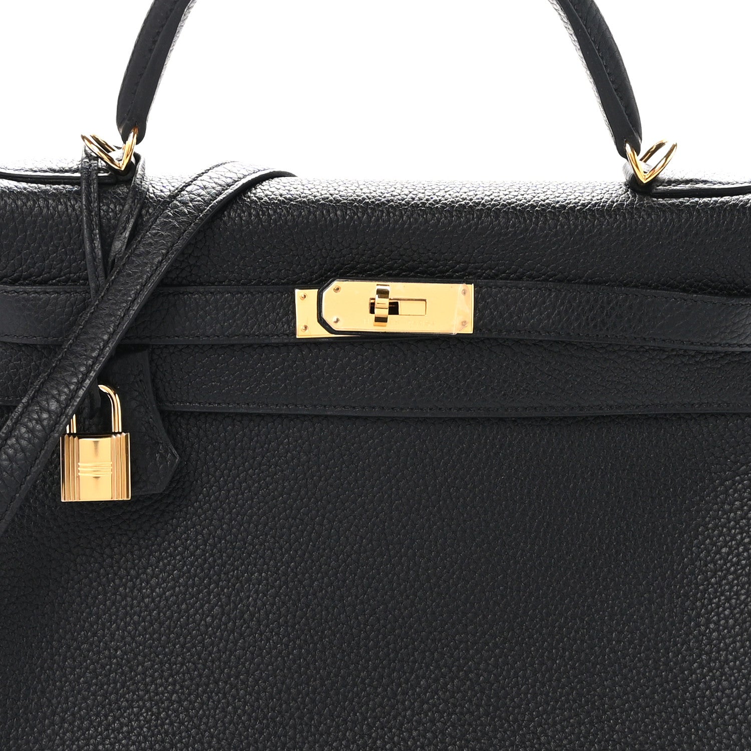Hermes Taurillon Clemence Kelly Retourne 32 Black 8 of 11