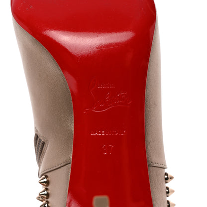 Christian Louboutin Calfskin Perle Spiked Hongroise 85 Ankle Boots 37 Colombe 6 of 13